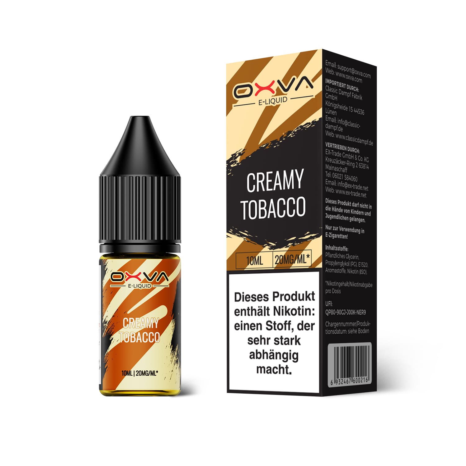 Liquid Creamy Tobacco - Oxva E-Liquid Nikotinsalz 20mg
