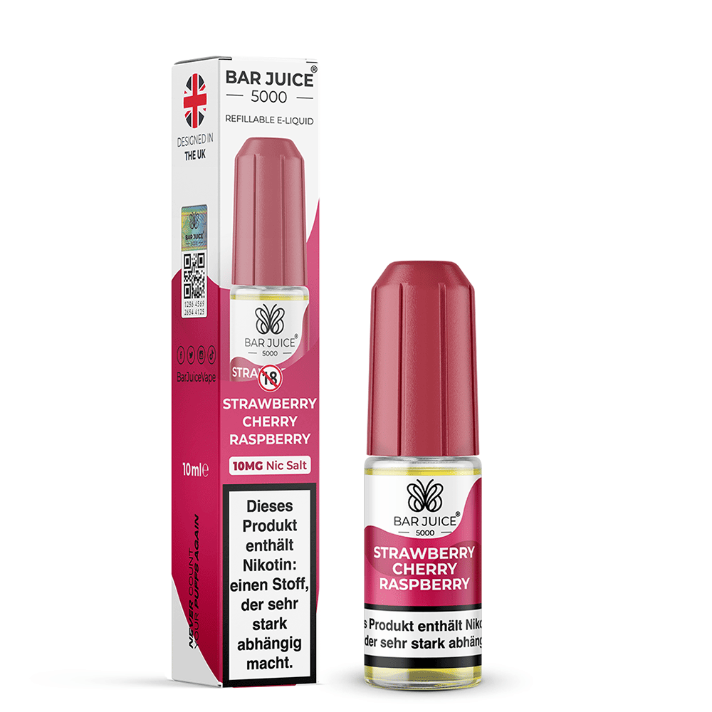 Bar Juice 5000 Nikotinsalz - Strawberry Cherry Raspberry - Liquid 10mg 10ml