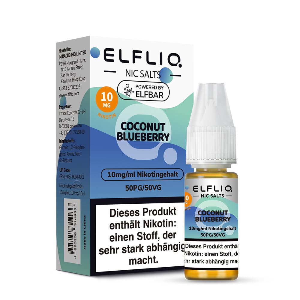 Elfliq by Elfbar Nikotinsalz - Coconut Blueberry - Liquid 10mg