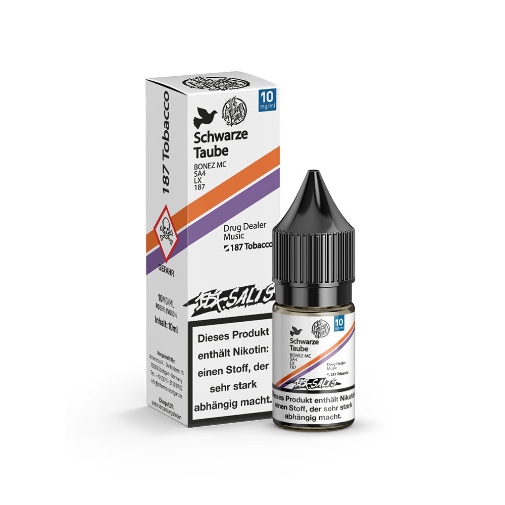 187 Strassenbande Nikotinsalz - Schwarze Taube - 10ml Liquid 10mg  C