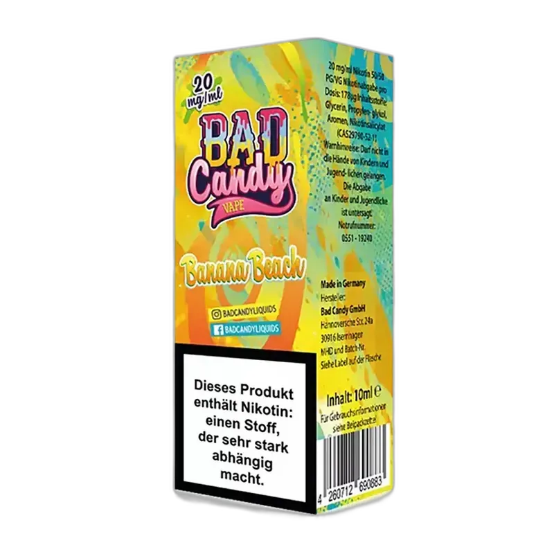 Liquid Banana Beach - Bad Candy Nikotinsalz 10mg