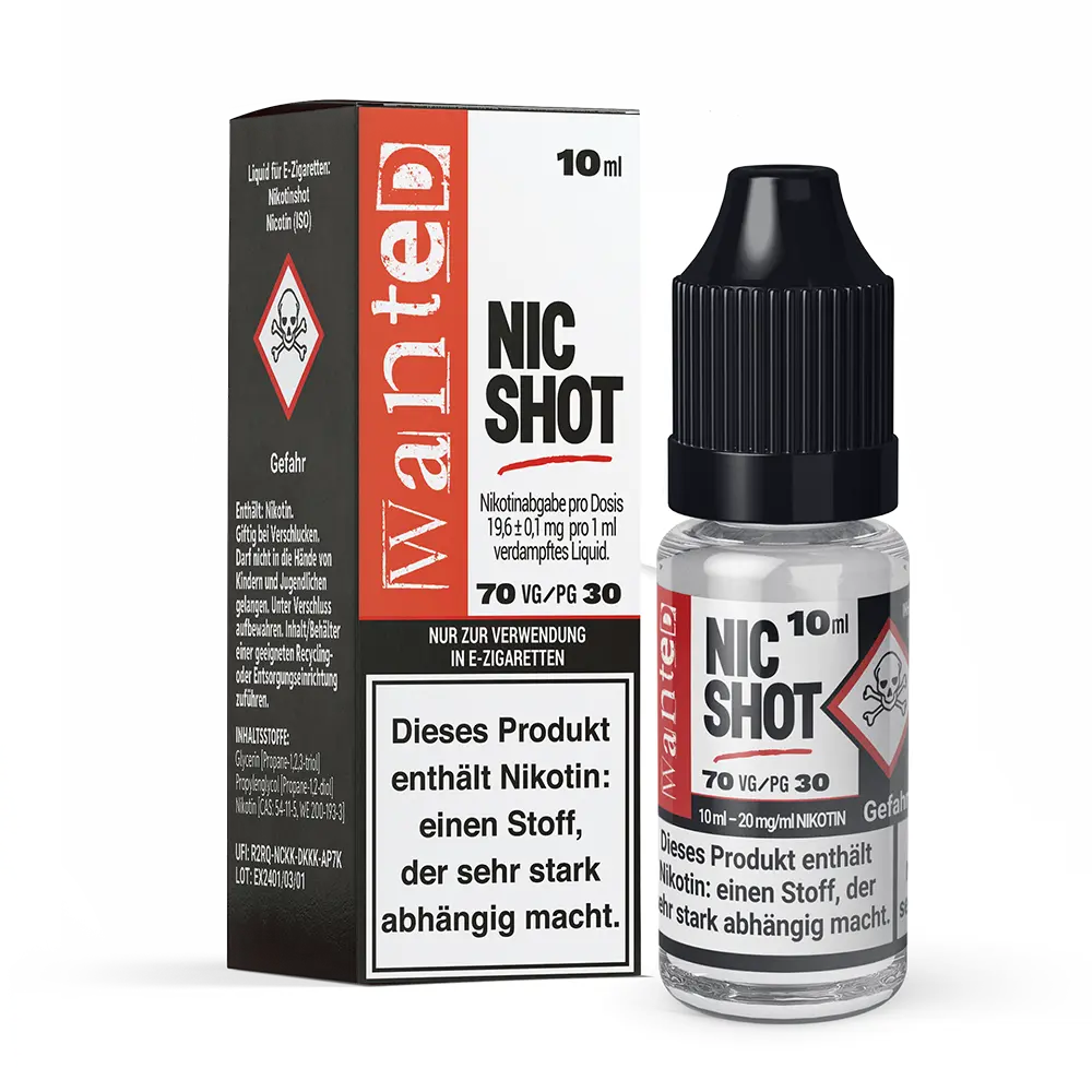 Nikotin Shot - Wanted 20mg 70/30