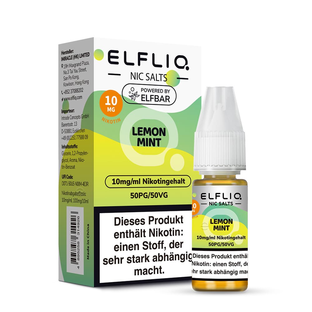 Elfliq by Elfbar Nikotinsalz - Lemon Mint - Liquid 10mg