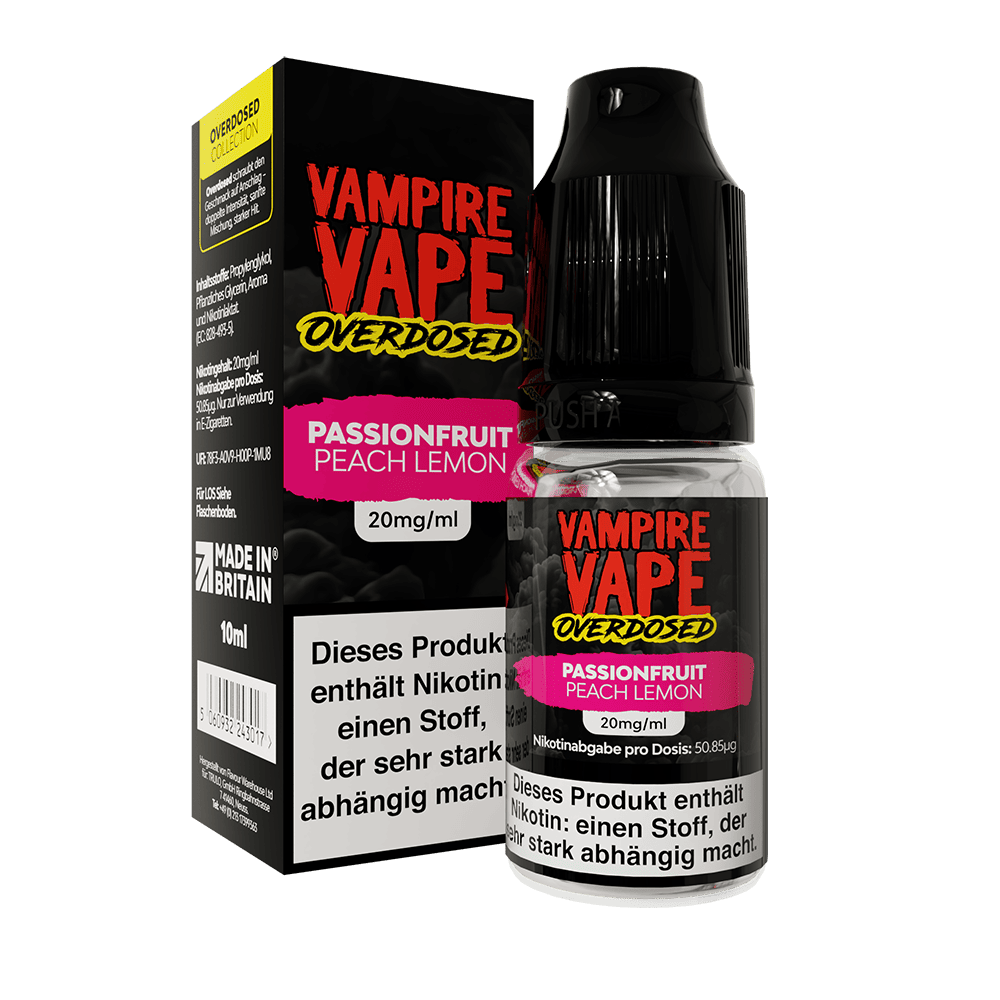 Vampire Vape Nikotinsalz Passionsfruit Peach Lemon 20mg 10ml