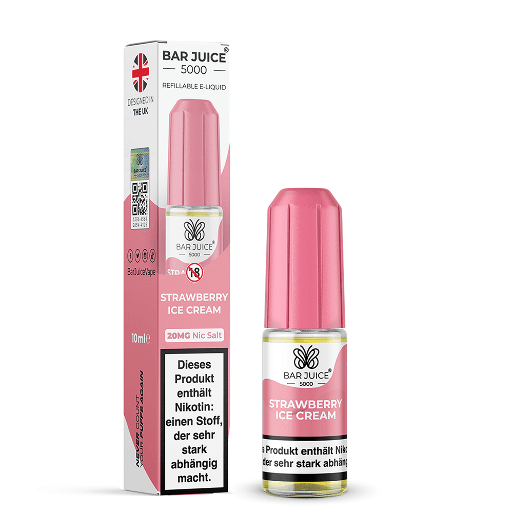 Bar Juice 5000 Nikotinsalz - Strawberry Ice Cream - Liquid 20mg 10ml
