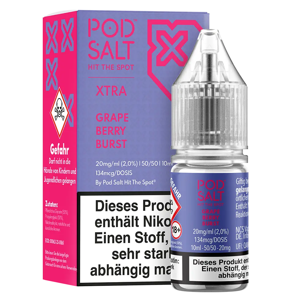Liquid Grape Berry Burst - Pod Salt Xtra Nikotinsalz 20mg