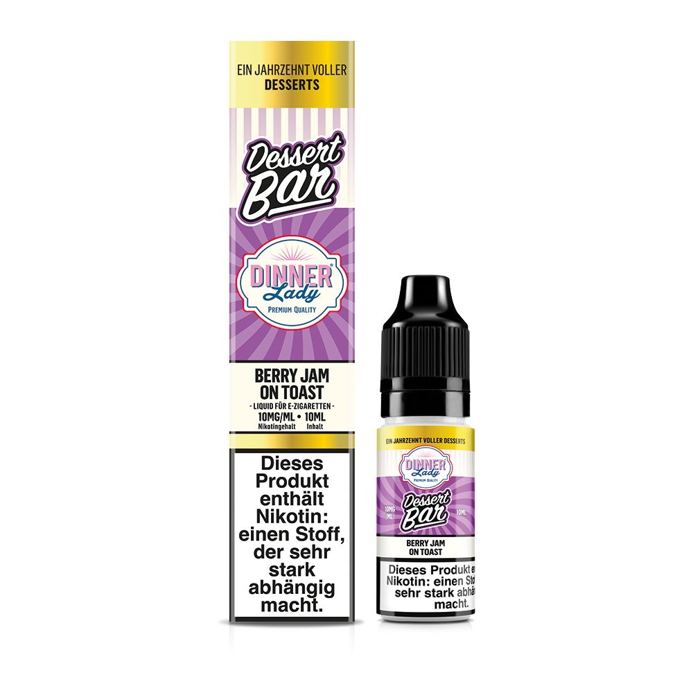 Dinner Lady Nikotinsalz Berry Jam on Toast 50/50 10ml Liquid 10mg