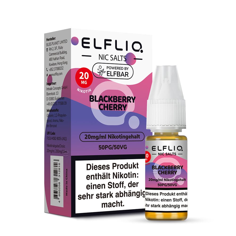 Elfliq by Elfbar Nikotinsalz - Blackberry Cherry - Liquid 20mg
